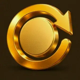 Gold circular arrow — Casiny